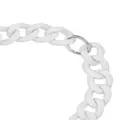 Balmain Main Lab Key&Lock chain necklace - White