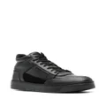 Emporio Armani leather high-top sneakers - Black