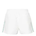 Casablanca appliqué-logo swim trunks - White