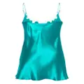 Carine Gilson lace-detail silk slip dress - Green