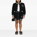 Karl Lagerfeld flocked-logo jersey mini skirt - Black