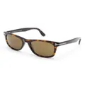 TOM FORD Eyewear tortoiseshell square-frame sunglasses - Brown