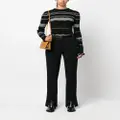 Proenza Schouler striped ribbed-knit jumper - Black