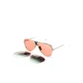 Dita Eyewear clip-on lense pilot-frame sunglasses - Gold