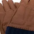 Paul Smith logo-debossed leather gloves - Brown