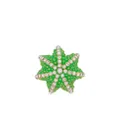 Oscar de la Renta crystal-embellished button earrings - Green