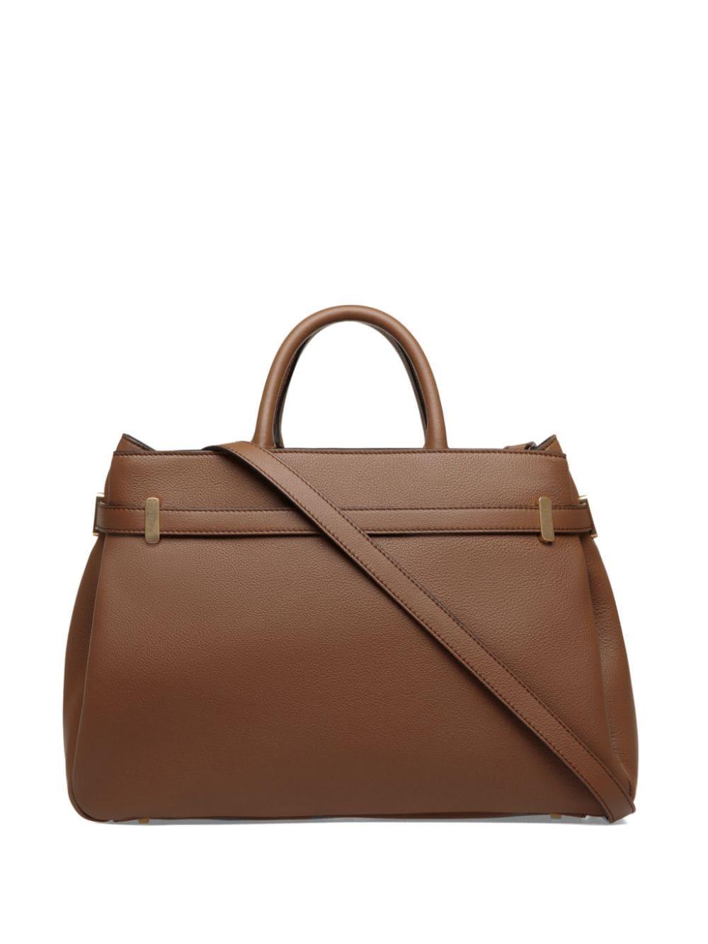 Bally Carriage Lock leather tote bag - Brown