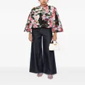 Oscar de la Renta floral-print wide-sleeve blouse - Multicolour
