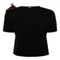 Herno scarf-detail crew-neck T-shirt - Black