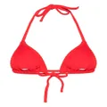 Calvin Klein ribbed-knit bikini top - Red