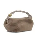 GANNI small Bou faux-fur tote bag - Neutrals