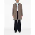 Paul Smith houndstooth-pattern wool coat - Brown