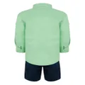 Lapin House linen shirt and shorts set - Green