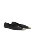 ANINE BING Nina leather ballerina shoes - Black