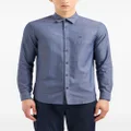 Armani Exchange polka dot-pattern cotton shirt - Blue