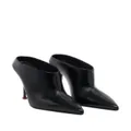 Alexander McQueen Thorn 90mm patent-leather point-toe mules - Black