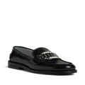 Dsquared2 logo-plaque leather loafers - Black