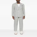 Brunello Cucinelli houndstooth double-breasted suit - White