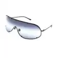 Rick Owens shield-frame gradient sunglasses - Black