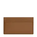 Saint Laurent debossed-logo leather cardholder - Brown