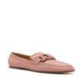 Tod's Kate braided-detailed loafers - Pink