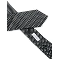 Calvin Klein patterned-jacquard silk tie - Black