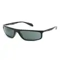 Emporio Armani rectangle-frame sunglasses - Black