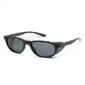 Emporio Armani oval-frame sunglasses - Black
