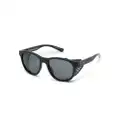 Emporio Armani oval-frame sunglasses - Black