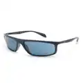 Emporio Armani rectangle-frame sunglasses - Blue