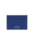 Smythson logo-stamp cardholder - Blue