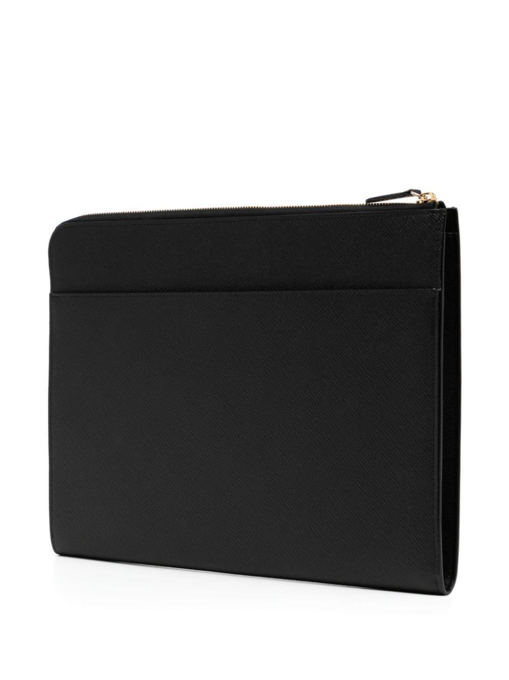 Smythson small laptop case - Black