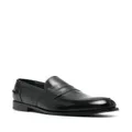 Corneliani penny-slot leather loafers - Black