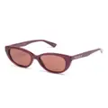 Gucci Eyewear logo-engraved cat-eye sunglasses - Purple