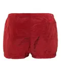 Stone Island Compass-patch swim shorts - Red