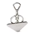 Prada enamel-logo key chain - White