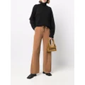 Nanushka ribbed-knit wide-leg trousers - Brown