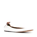 Lanvin patent leather ballerina shoes - White