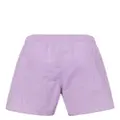 Emporio Armani logo-embroidered swim shorts - Purple