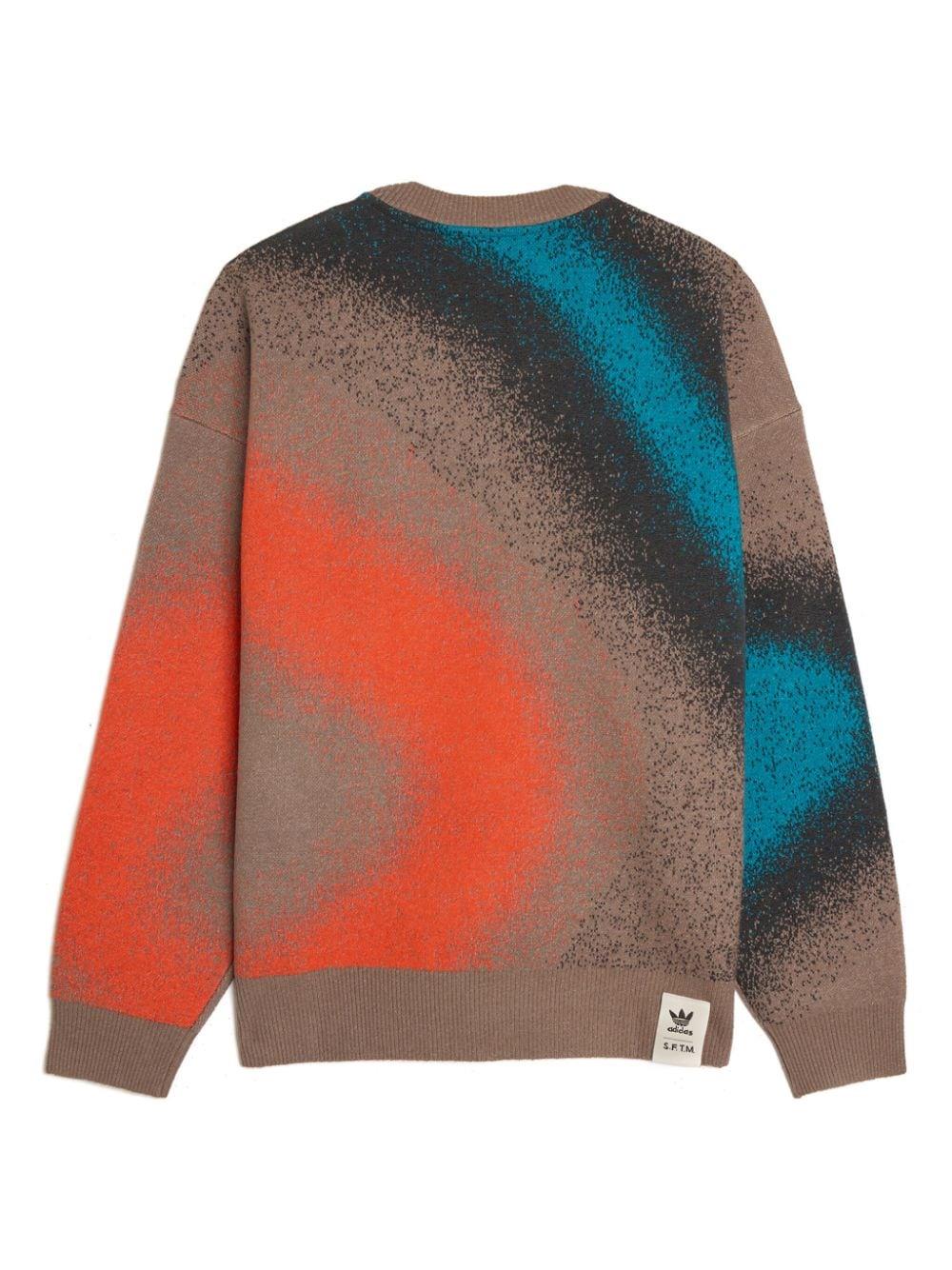 adidas x SFTM abstract-print sweatshirt - Neutrals
