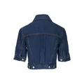 Veronica Beard cropped short-sleeve denim jacket - Blue