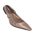 Brunello Cucinelli Monili-trim metallic-leather ballet pumps - Pink