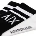 Armani Exchange two-pack logo-print ribbed-knit socks - Black