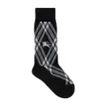 Burberry check-print logo-print socks - Black