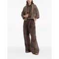 Brunello Cucinelli sequin-embellished knitted cardigan - Brown
