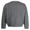 ZZERO BY SONGZIO Panther cable-knit jumper - Grey