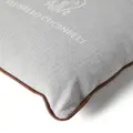 Brunello Cucinelli logo-embroidered cushion - Grey