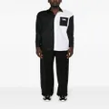 Karl Lagerfeld logo-print panelled poplin shirt - Black