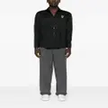 Karl Lagerfeld logo-appliqué poplin shirt - Black