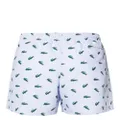 Lacoste logo-motif swim shorts - Blue